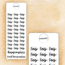 Textové samolepky - Feis - EN verze
