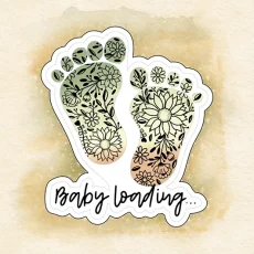 Kusová samolepka - Ťapky - Baby loading