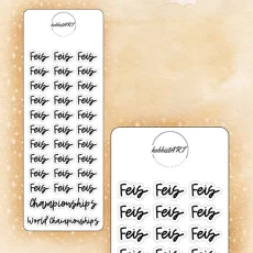Textové samolepky - Feis - EN verze