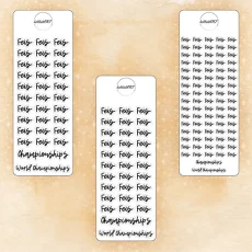 Textové samolepky - Feis - EN verze