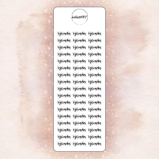 Textové samolepky - Výtvarka - Velikost textu plánovacích samolepek: Malý text, Vzhled plánovacích samolepek: Bez obrázku