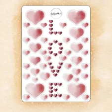 Dekorační samolepky - Love hearts