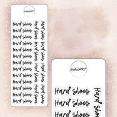 Textové samolepky - Hard shoes