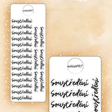 Textové samolepky - Soustředění