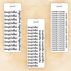 Textové samolepky - Soustředění