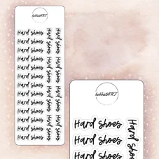 Textové samolepky - Hard shoes