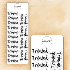 Textové samolepky - Trénink
